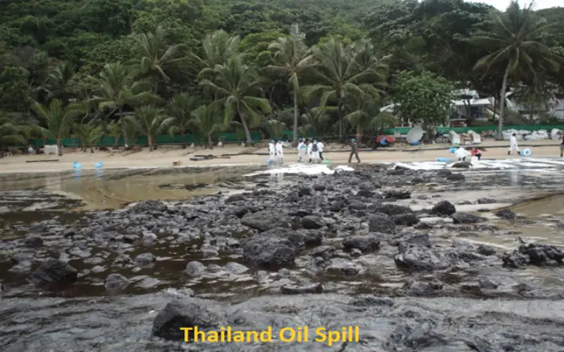 Satellite image shows Thailand’s oil spill