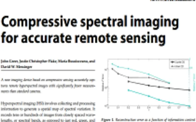 Compressive Spectral Imaging for Accurate Remote Sensing  by John Greer et al.