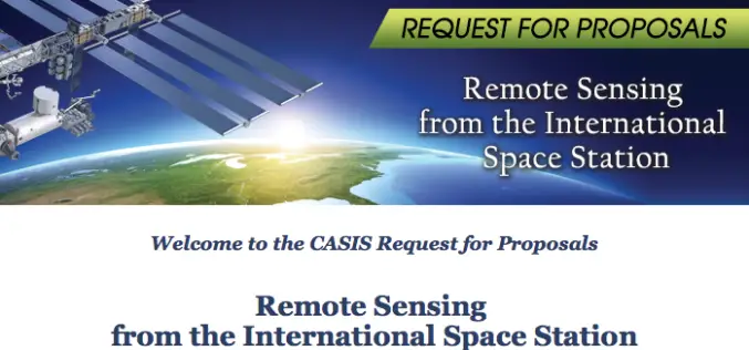 CASIS Re-Issues RFP in the field of Remote Sensing