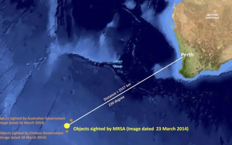 MRSA Satellite Image Analysis Show New Debris Field