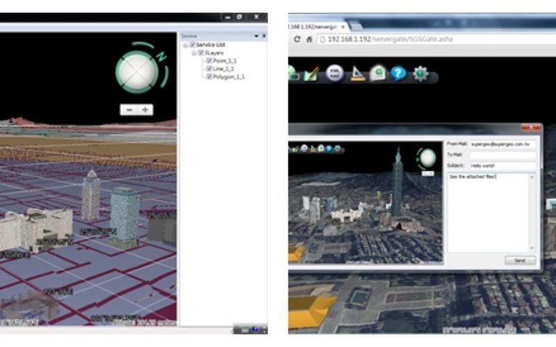 Superior 3D Map Viewing with SuperGIS 3D Earth Server Front-end Applications
