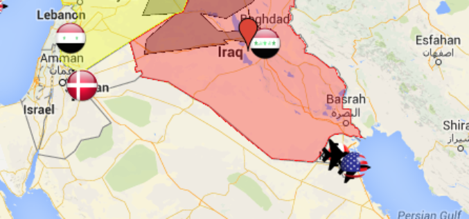 Mapping Air Strike and Air Base locations for the U.S.-led airstrikes on ISIS