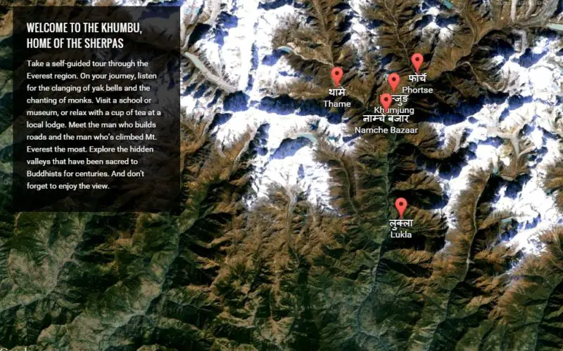 Climb the Mount Everest with Google Street View