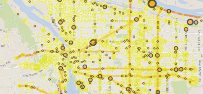 Portland has Mapped Every Reported Traffic Injury From 2004-13