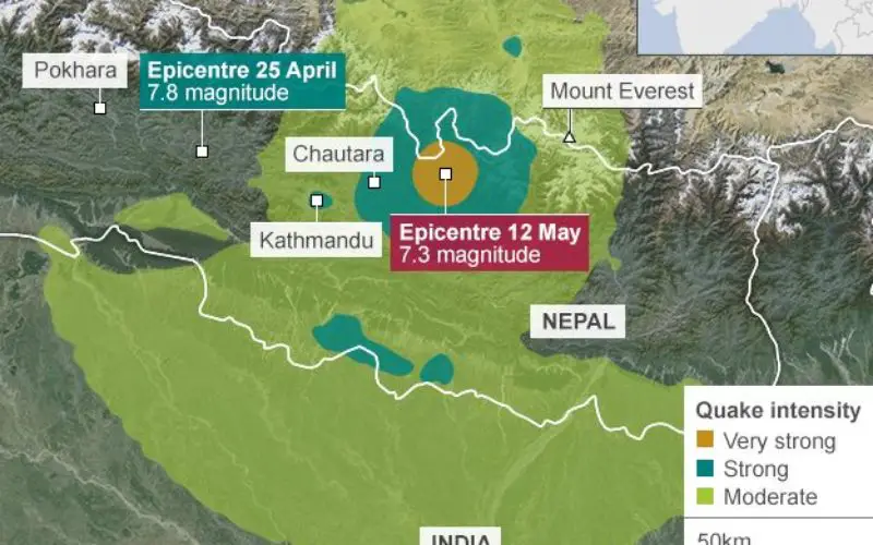 Geological Survey of India Mapping Nepal Earthquake Aftershocks