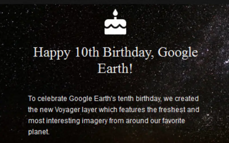 Celebrate Google Earth 10 Birthday with Two New Features