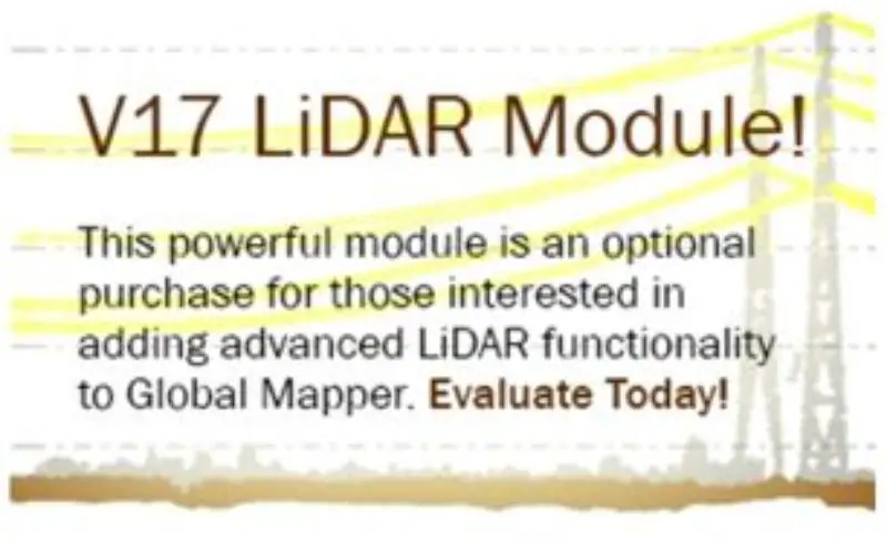 Updated Global Mapper LiDAR Module with Power Line Classification and Extraction