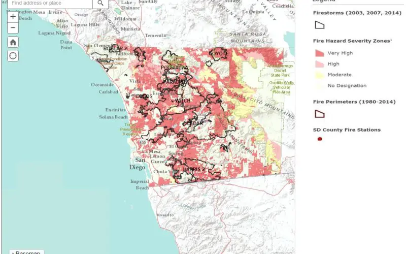 San Diego County Launch Web Based Wildfire Hazard Map Tool