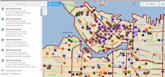Vancouver Police Department Launch Crime Mapping Tool