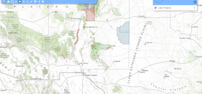 New Mexico Lidar Data Status Map