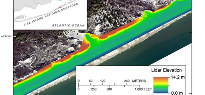 Terrestrial-based Lidar Beach Topography of Fire Island, New York
