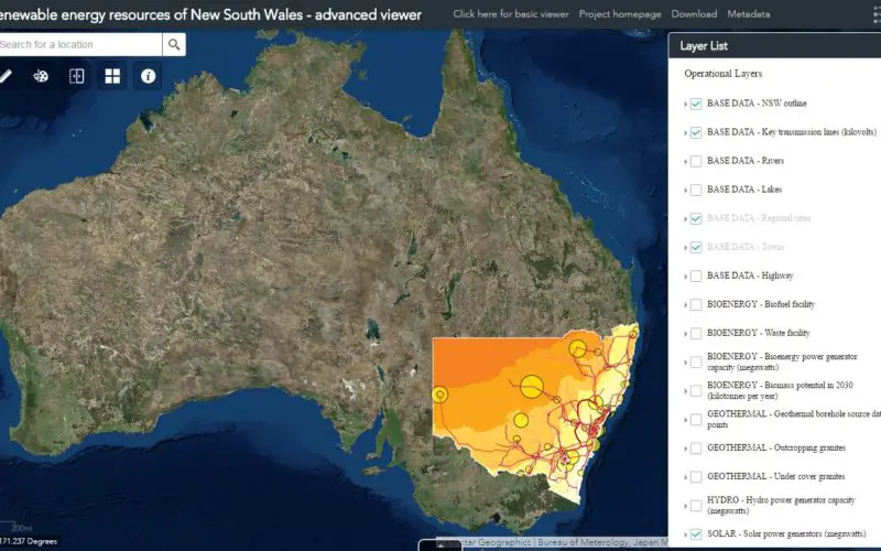 New South Wales Government Launches Renewable Energy Resources Map