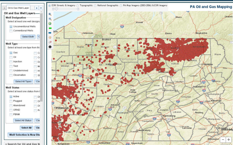 Pennsylvania Launches New GIS Application and Tutorial to Help Users Find Oil & Gas Well Mapping Information