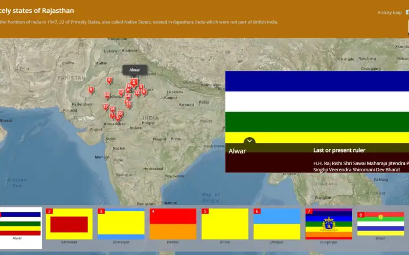 History of Princely States of Rajasthan through Story Map