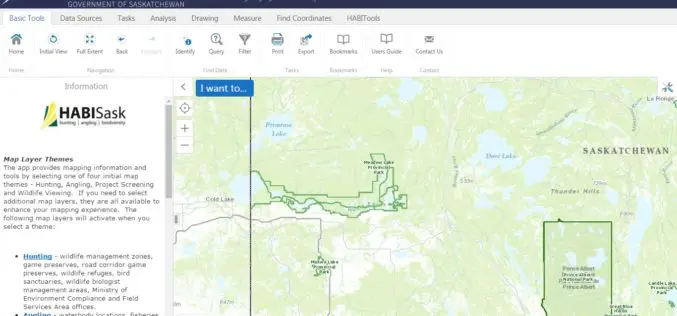 Government of Saskatchewan Launches New Hunting, Angling and Biodiversity Mapping Tool