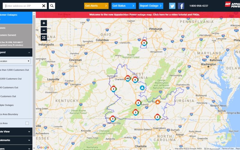Appalachian Power Launches New Online Power Outage Information Map