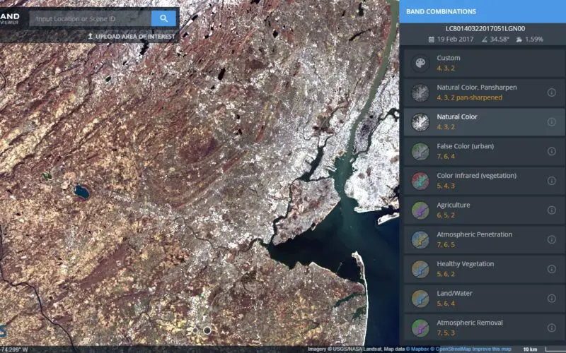 Land Viewer: On-the-Fly Earth Observation Imagery Analytics in Your Browser