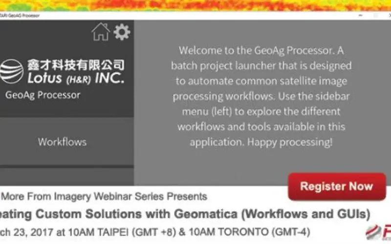 PCI Geomatica Webinar Series: Creating Custom Solutions with Geomatica (Workflows and GUIs)