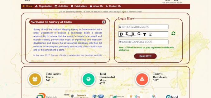 Survey of India Launches Web Portal to Download Maps