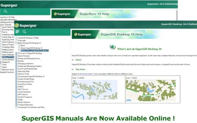 SuperGIS Manuals Are Now Available Online!