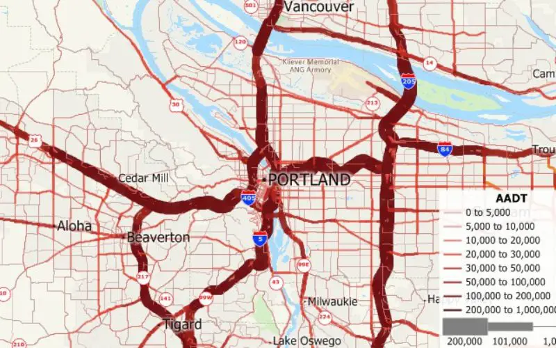 Free U.S. Traffic Count Data for Use with Maptitude 2018 Mapping Software
