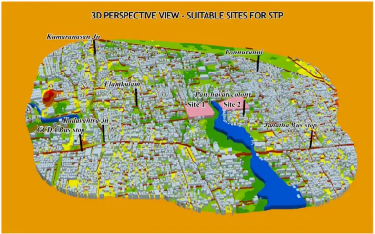 3D Perspective view of Site selection for STP