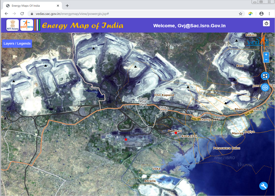 Geospatial Energy Map of India - Overlay Maps and Images