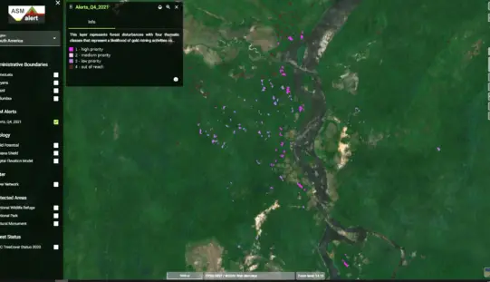 Satellite Data Help to Detect Artisanal Mining – GAF AG Develops the “ASM Alert” Web Platform