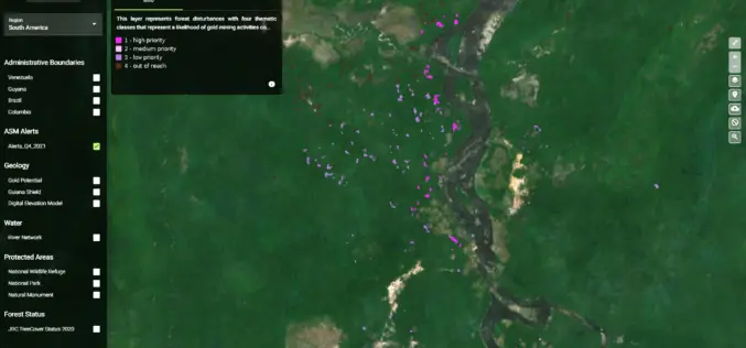 Satellite Data Help to Detect Artisanal Mining – GAF AG Develops the “ASM Alert” Web Platform
