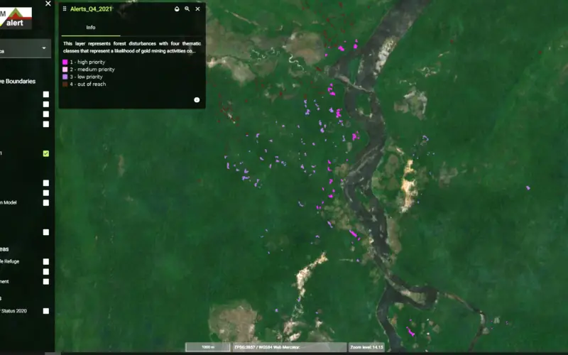 Satellite Data Help to Detect Artisanal Mining – GAF AG Develops the “ASM Alert” Web Platform