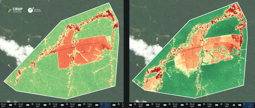 Case 1 _ Análise_ EOS Crop Monitoring.-Analyzing Mining Influence on Brazilian Amazon Vegetation