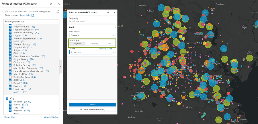 Enhanced Point of Interest (POI) semantic search