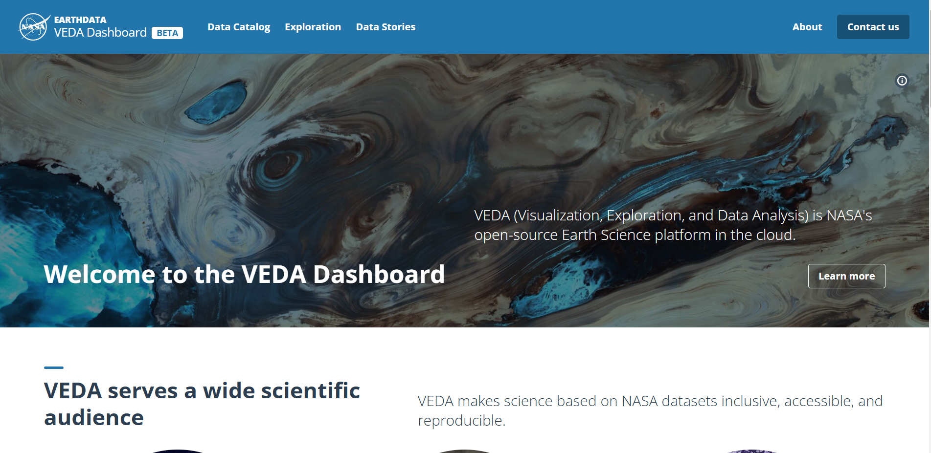 NASA VEDA -Visualizing Earth Data and Analysis.