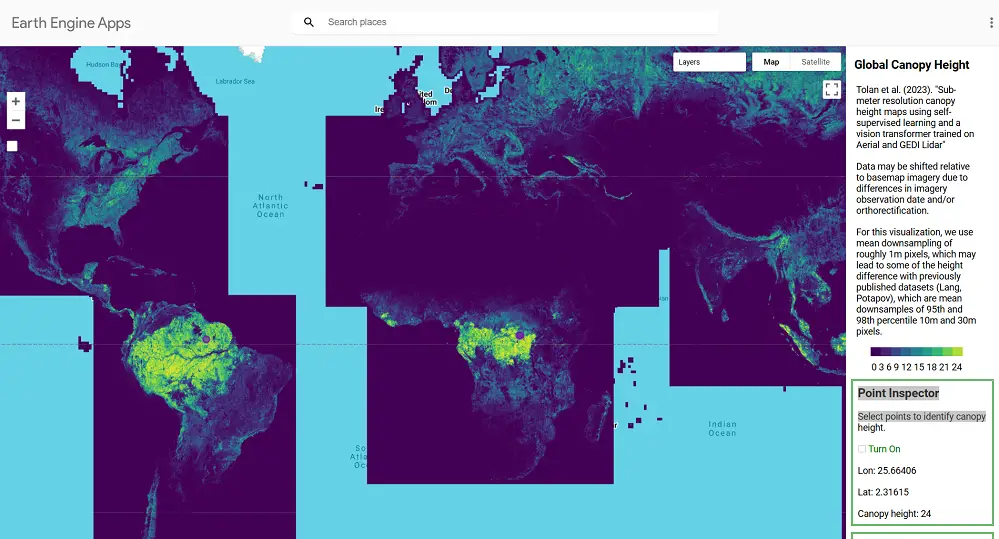 AI-Powered Tree Canopy Map by Meta and WRI- Tree Canopy Map