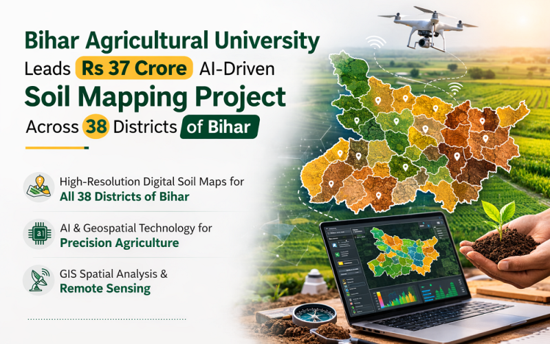 Bihar Agricultural University Leads Rs 37 Crore AI-Driven Soil Mapping Project Across 38 Districts