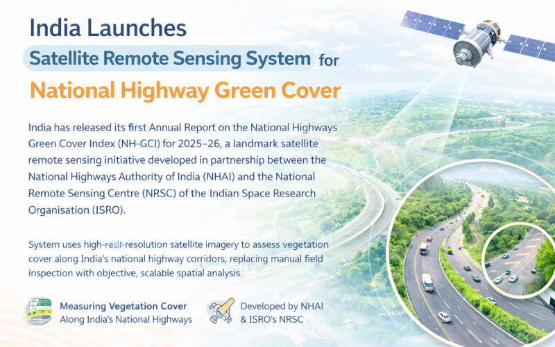 India Launches Satellite Remote Sensing System for National Highway Green Cover