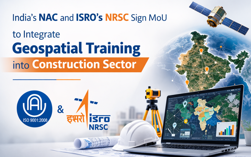 NAC and NRSC Sign MoU to Integrate Geospatial Training into Construction Sector